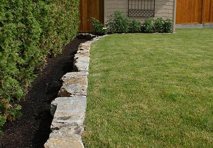 rock wall retaining grass in nanaimo